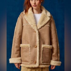 urban outfitters BDG Spencer Faux Shearling Coat